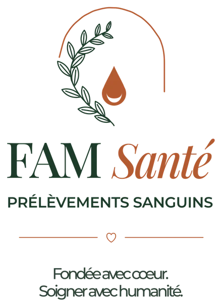 FAM Santé — Prélèvements sanguins. Fondée avec cœur. Soigner avec humanité.
